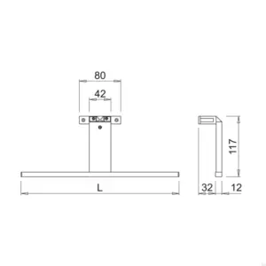 Lampa łazienkowa nad lustro Kinkiet LED Jot D - M 305 mm Chrom