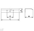 Uchwyt meblowy krawędziowy Curve 128 Aluminiowy Czarny