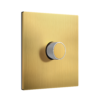 Ściemniacz uniwersalny 300W w ramce brushed golden brass z kolekcji Font 5.1/Bridge