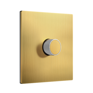 Ściemniacz uniwersalny 300W w ramce brushed golden brass z kolekcji Font 5.1/Bridge