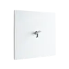 Włącznik pojedynczy w ramce artic aluminium RAL 9003 z kolekcji Font 5.1