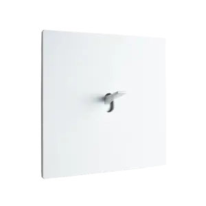 Włącznik pojedynczy w ramce artic aluminium RAL 9003 z kolekcji Font 5.1