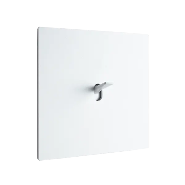 Włącznik pojedynczy w ramce artic aluminium RAL 9003 z kolekcji Font 5.1