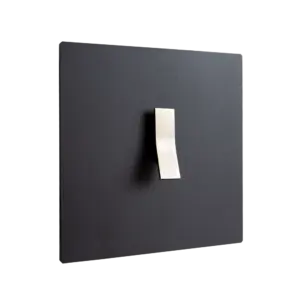 Włącznik pojedynczy w ramce black aluminium RAL 9005 z kolekcji Bridge
