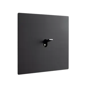 Włącznik pojedynczy w ramce black aluminium RAL 9005 z kolekcji Font 5.1