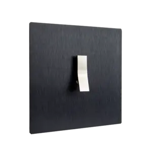 Włącznik pojedynczy w ramce brushed black aluminium z kolekcji Bridge