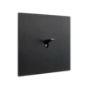 Włącznik pojedynczy w ramce brushed black aluminium z kolekcji Font 5.1