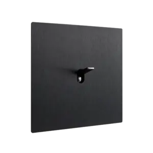 Włącznik pojedynczy w ramce brushed black aluminium z kolekcji Font 5.1
