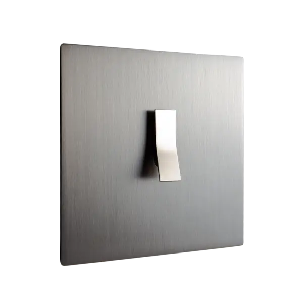 Włącznik pojedynczy w ramce brushed graphite brass z kolekcji Bridge