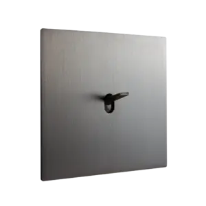 Włącznik pojedynczy w ramce brushed graphite brass z kolekcji Font 5.1
