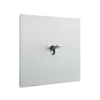 Włącznik pojedynczy w ramce brushed silver aluminium z kolekcji Font 5.1