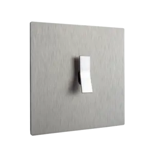 Włącznik pojedynczy w ramce brushed stainless steel z kolekcji Bridge