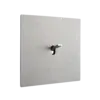 Włącznik pojedynczy w ramce brushed stainless steel z kolekcji Font 5.1
