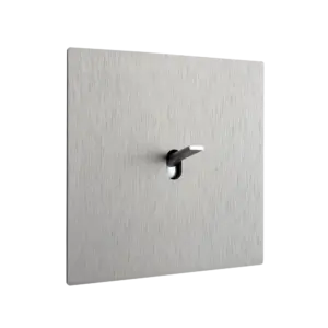 Włącznik pojedynczy w ramce brushed stainless steel z kolekcji Font 5.1