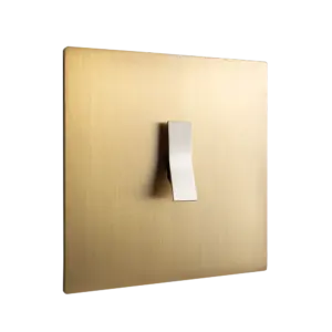 Włącznik pojedynczy w ramce matt bronze brass z kolekcji Bridge