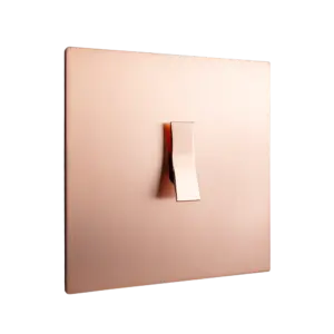 Włącznik pojedynczy w ramce matt copper brass z kolekcji Bridge