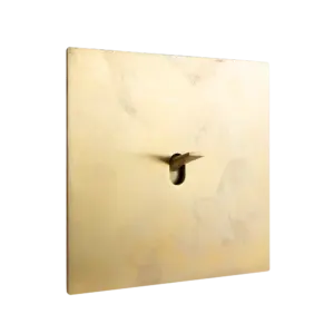 Włącznik pojedynczy w ramce soft polished brass z kolekcji Font 5.1