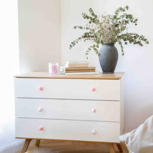 Gałka meblowa Duo White Pink