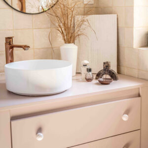 Gałka meblowa Duo White Rose Taupe