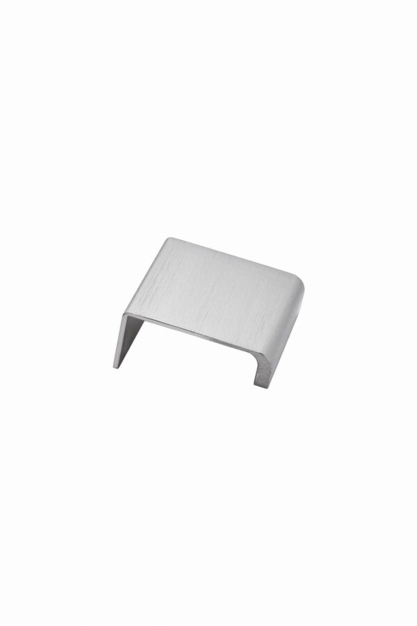 Uchwyt meblowy krawędziowy Artisan 20 Aluminiowy Srebrny