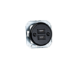 Ceramiczne podtynkowe gniazdo 2 x USB czarne