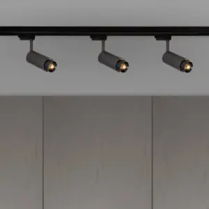 Lampa szynowa punktowa Exhaust Linear z em – Czarny