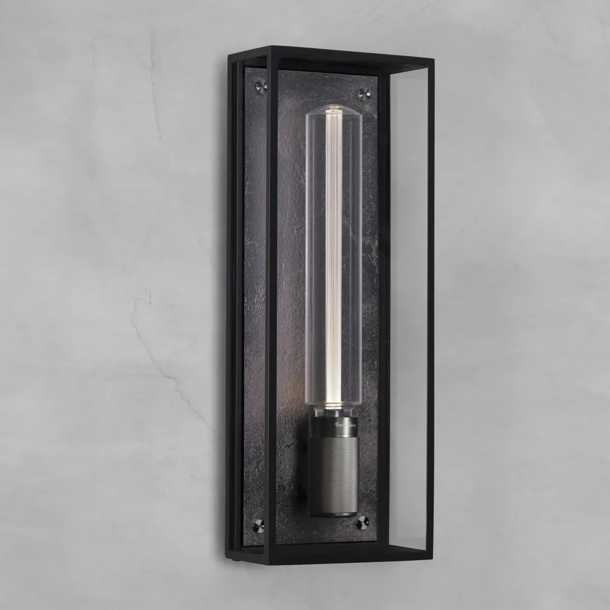 Lampa ścienna Caged Wet L – Czarny