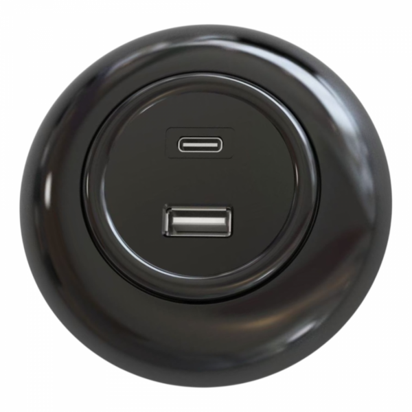 Ładowarka USB podwójna A+C PD20W czarna