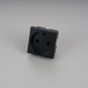 Gniazdo modułowe pojedyncze Typ K Danish 45mm Standard Europejski – Czarny (EU)