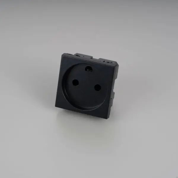 Gniazdo modułowe pojedyncze Typ K Danish 45mm Standard Europejski – Czarny (EU)