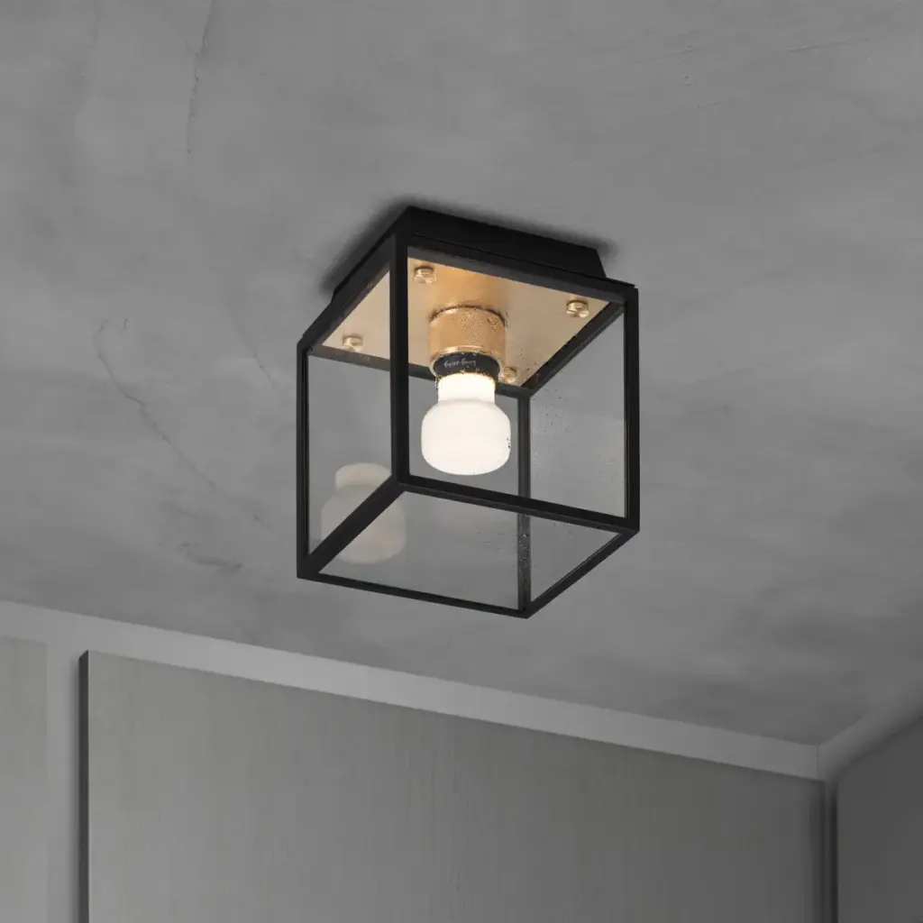 Lampa sufitowa Caged Wet S – Złoty