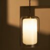 Windsor duża lampa wisząca z opalowym szkłem – Antyczny mosiądz