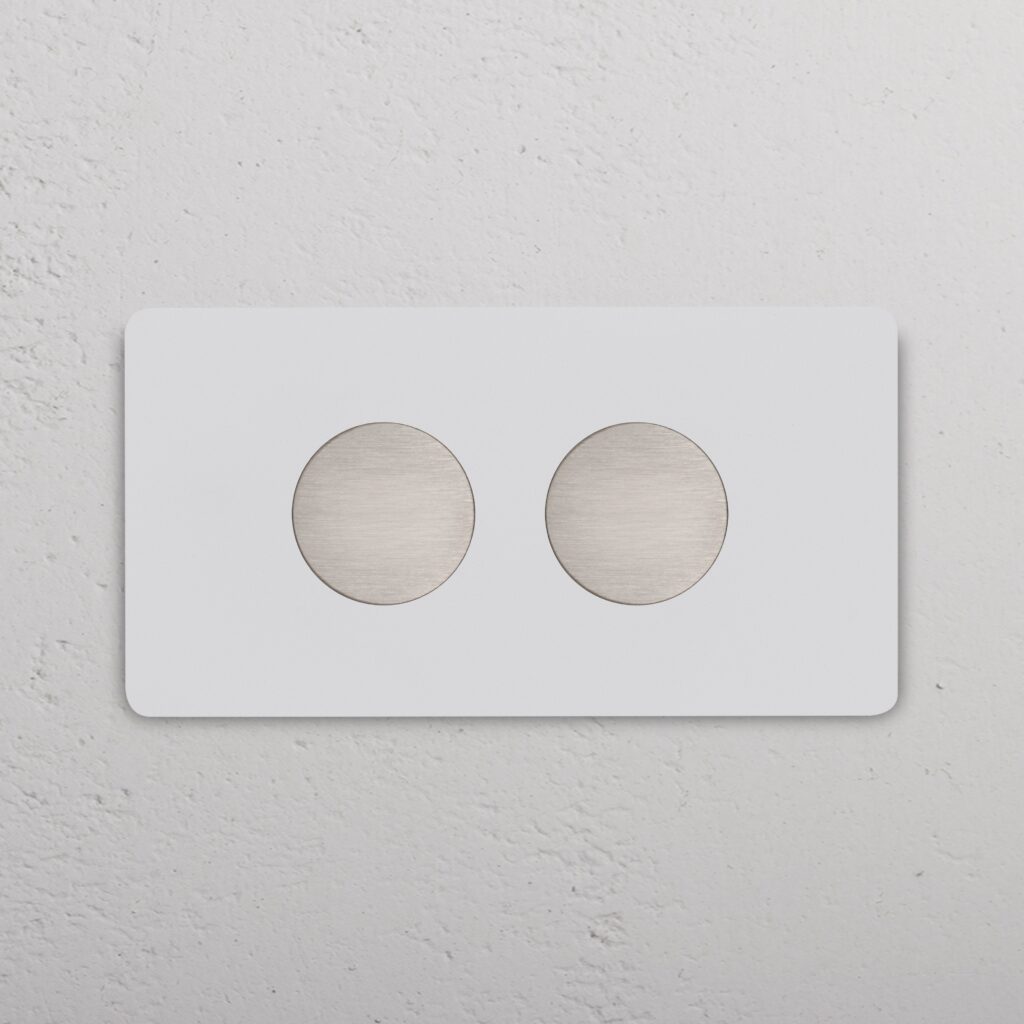 Grove IT Grove 4-Module 2x Multiway Dimmer Switch – Paintable Satin Nickel