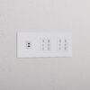 Grove Gniazdo USB-C 30 W i Bipasso x 4 w potrójnej ramce – Do malowania, Biały