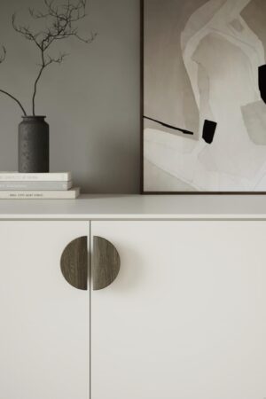 Uchwyt meblowy podłużny Horizon Large 64 Drewniany Dębowy Czarny