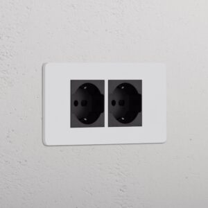 Grove 4-Module 2x Schucko/Bipasso Socket – Paintable Black