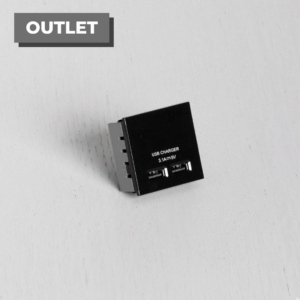 Moduł Gniazda podwójne USB do Euro Plate Standard Brytyjski – Czarny (UK)