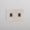 Kew Gniazdo USB-C 30 W x 2 w podwójnej ramce – Satynowy nikiel, Czarny