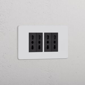 Grove 4-Module 4x Bipasso Socket – Paintable Black