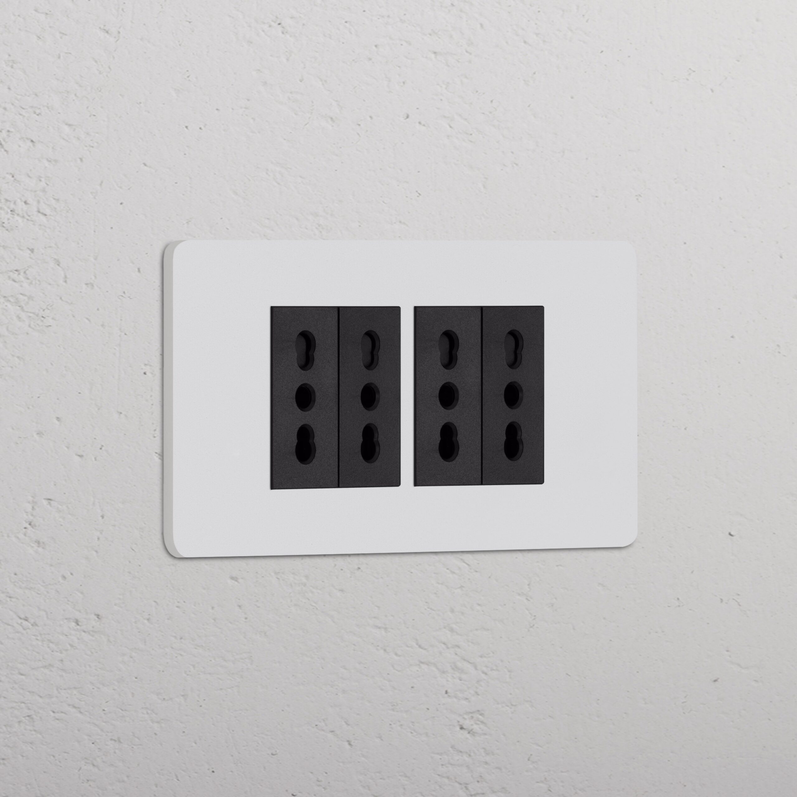 Grove 4-Module 4x Bipasso Socket – Paintable Black