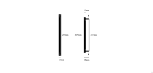 Uchwyt meblowy podłużny z podkładką Linear Plate 225 – Złoty