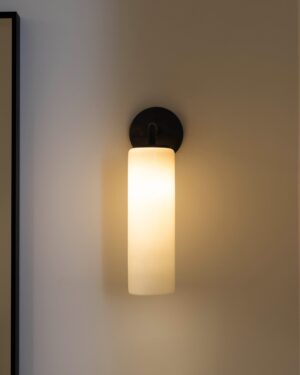 Claremont mały kinkiet ścienny z delikatną porcelaną – Brąz