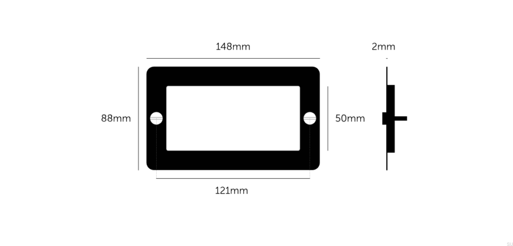 Ramka czteromodułowa Euro Plate 2G Standard Brytyjski – Czarny (UK)