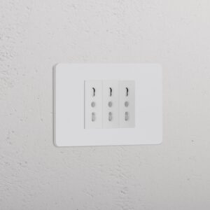 Grove 3-Module 3x Bipasso Socket – Paintable White