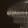 Brookfield duża lampa wisząca z ryflowanym szkłem – Polerowany nikiel
