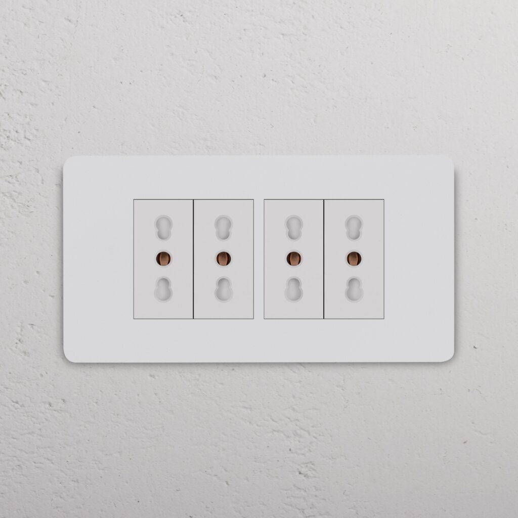 Grove 4-Module 4x Bipasso Socket – Paintable White