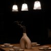 Richmond średnia lampa wisząca z ryflowanym szkłem – Brąz