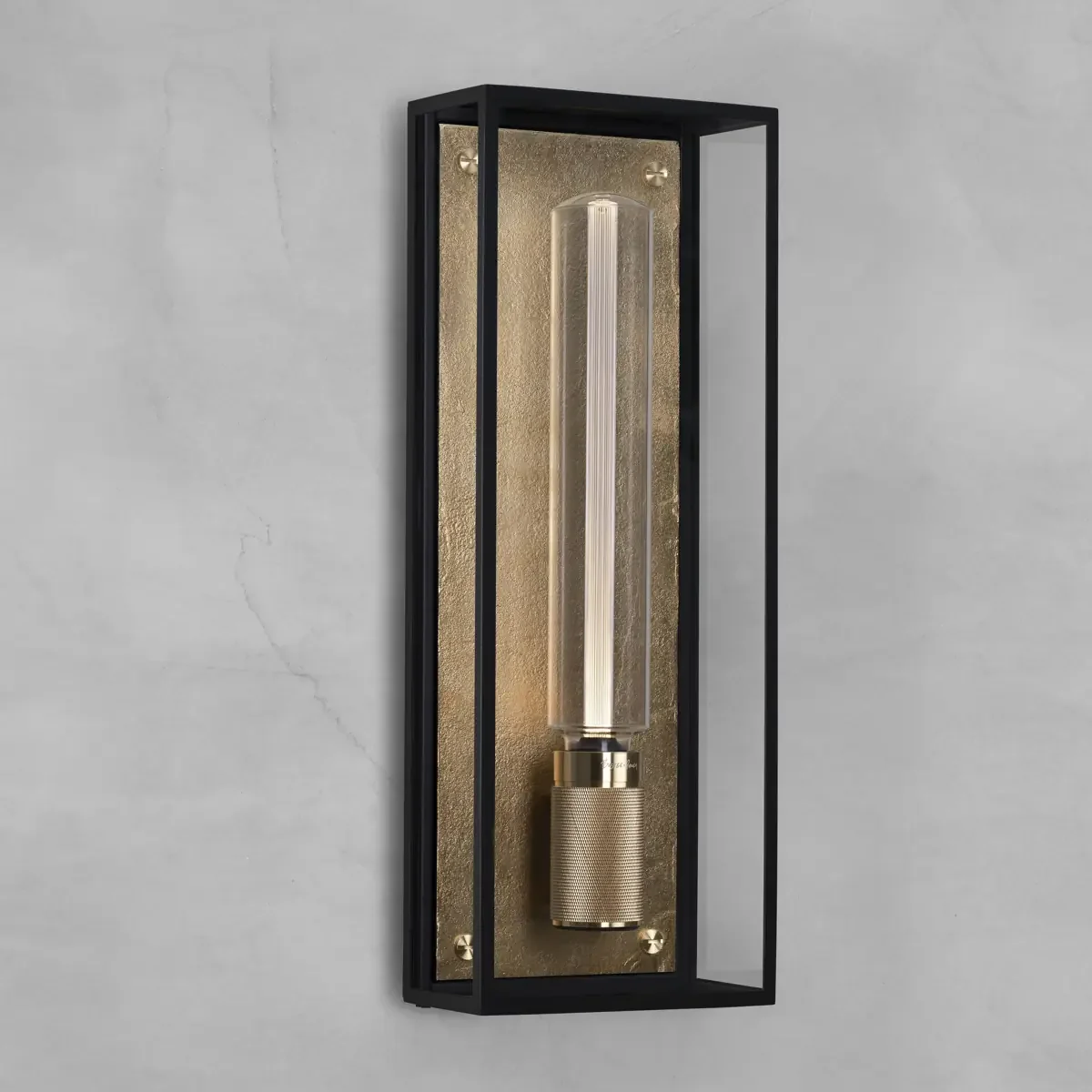 Lampa ścienna Caged Wet L – Złoty