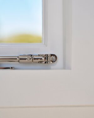 Southbank ogranicznik otwarcia do okna typu Casement 275mm – Polerowany nikiel