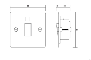 Włącznik do kuchenki Cooker Standard Brytyjski – Srebrny (UK)